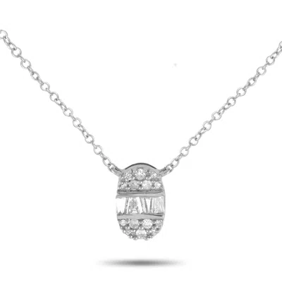 Lb Exclusive 14k White Gold 0.15ct Diamond Necklace Pn15564-w