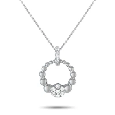 Lb Exclusive 14k White Gold 0.15ct Diamond Necklace Pn15652-w
