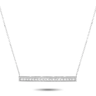 LB EXCLUSIVE 14K WHITE GOLD 0.25 CT DIAMOND PENDANT NECKLACE