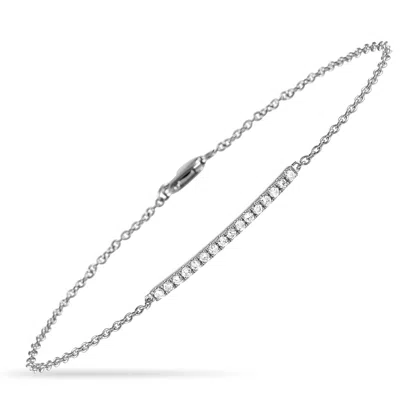 Lb Exclusive 14k White Gold 0.25ct Diamond Bracelet Alb-15844
