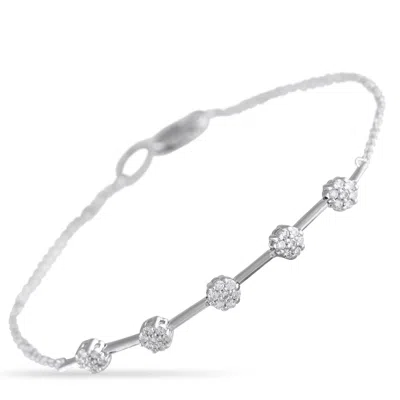 Lb Exclusive 14k White Gold 0.25ct Diamond Bracelet Br10372-w