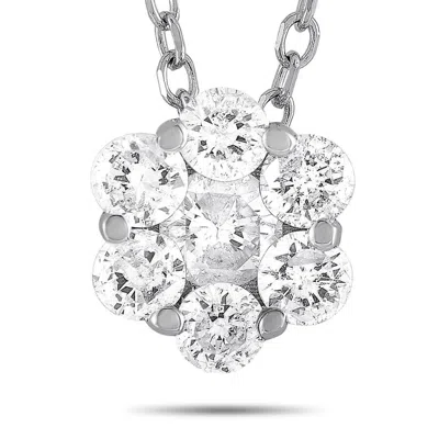 Lb Exclusive 14k White Gold 0.25ct Diamond Necklace In Metallic