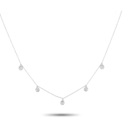 Lb Exclusive 14k White Gold 0.25ct Diamond Necklace Nk01630-w