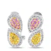 Lb Exclusive 14k White Gold 0.33ct Diamond And Sapphire Earrings Mf24-120324 In White