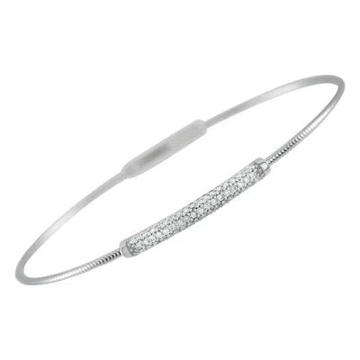 Pre-owned Lb Exclusive 14k White Gold 0.37ct Diamond Bracelet Mf03-111925
