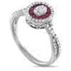 Lb Exclusive 14k White Gold 0.40ct Diamond And Ruby Ring Rn32571-w