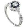 Lb Exclusive 14k White Gold 0.40ct Diamond And Sapphire Ring Rn32569