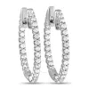 Lb Exclusive 14k White Gold 0.42ct Diamond Inside Out Hoop Earrings