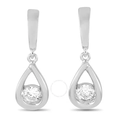 Lb Exclusive 14k White Gold 0.47 Ct Diamond Earrings In Metallic