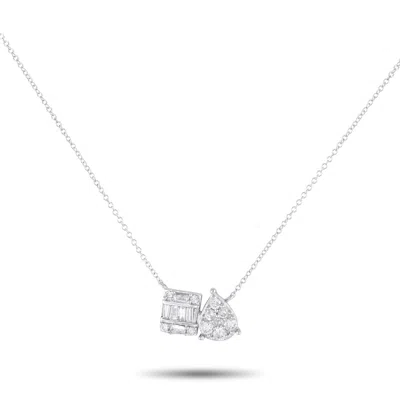 Lb Exclusive 14k White Gold 0.50ct Diamond Necklace Nk01765-w