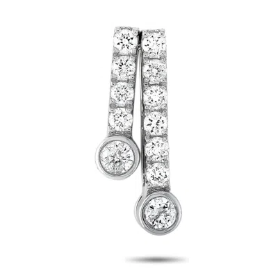 Lb Exclusive 14k White Gold 0.50ct Diamond Pendant In Metallic