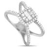 Lb Exclusive 14k White Gold 0.50ct Diamond Split Shank Ring Rn32603-w In Silver