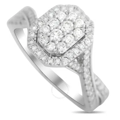 Lb Exclusive 14k White Gold 0.50ct Diamond Twist Ring