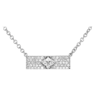 Pre-owned Lb Exclusive 14k White Gold 0.55ct Diamond Necklace Pn15559-w