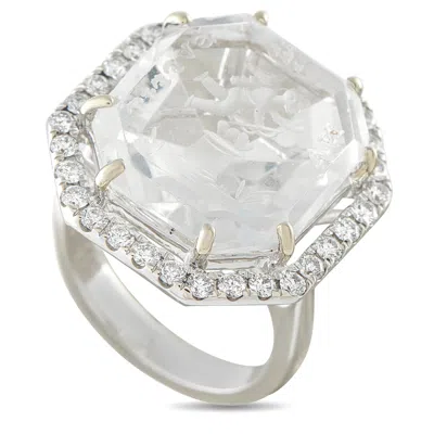 Lb Exclusive 14k White Gold 0.60ct Diamond Victorian Cupid Intaglio Ring Mf16-062926