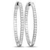 Lb Exclusive 14k White Gold 0.98 Ct Diamond Inside-out Hoop Earrings K5024e78 In White
