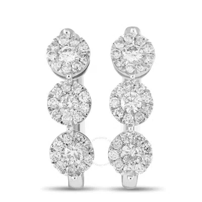 Lb Exclusive 14k White Gold 1.0ct Diamond Earrings Er28523 In Metallic