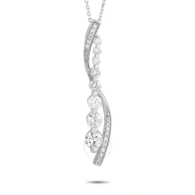 Lb Exclusive 14k White Gold 1.0ct Diamond Necklace In Multi-color