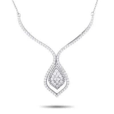 Lb Exclusive 14k White Gold 1.50ct Diamond Necklace Pn15331 In Multi-color