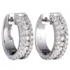 Lb Exclusive 14k White Gold 1.00 Ct Diamond Hoop Earrings In White
