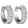 Lb Exclusive 14k White Gold 1.00 Ct Diamond Hoop Earrings In White