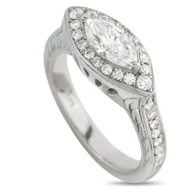 Lb Exclusive 14k White Gold 1.05ct Diamond Ring Mf35-051526 In Silver