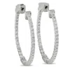 Lb Exclusive 14k White Gold 1.07ct Diamond Inside-out Hoop Earrings Mf15-111825 In White