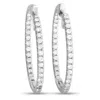 Lb Exclusive 14k White Gold 1.0ct Diamond Inside-out Hoop Earrings In White