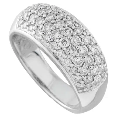 Pre-owned Lb Exclusive 14k White Gold 1.0ct Diamond Pav Ring Mf01-070126