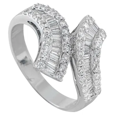 Pre-owned Lb Exclusive 14k White Gold 1.54ct Diamond Ring Mf30-062526