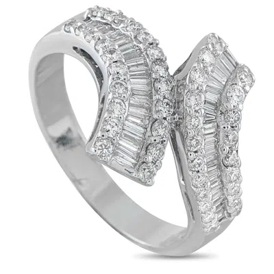 Lb Exclusive 14k White Gold 1.54ct Diamond Ring Mf30-062526 In Silver