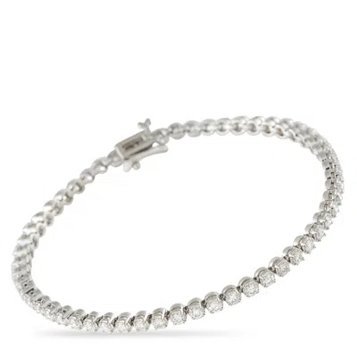 Lb Exclusive 14k White Gold 1.65ct Diamond Tennis Bracelet Mf30-110625 In Metallic