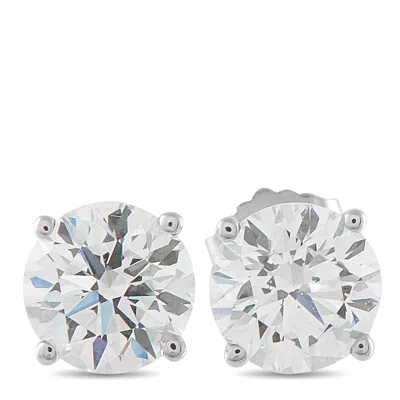 Lb Exclusive 14k White Gold 2.05ct Lab-grown Diamond Stud Earrings Lf19-120825 In Silver
