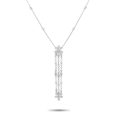 Lb Exclusive 14k White Gold 2.0ct Diamond Necklace Pn15606-w In Silver
