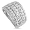 LB EXCLUSIVE LB EXCLUSIVE 14K WHITE GOLD 2.0CT DIAMOND WIDE TAPERED RING