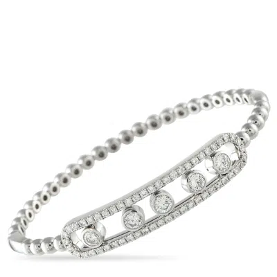 Lb Exclusive 14k White Gold 2.10 Ct Diamond Bracelet Alb17568-17-sp In Metallic