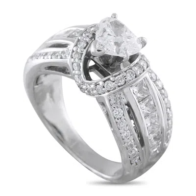 Lb Exclusive 14k White Gold 2.20ct Diamond Ring Mf18-050526 In Silver
