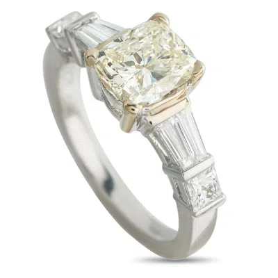 Lb Exclusive 14k White Gold 2.34ct Diamond Ring Mf19-050526 In Silver