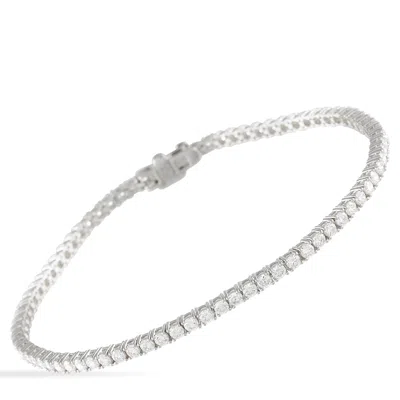 Lb Exclusive 14k White Gold 2.85ct Lab-grown Diamond Tennis Bracelet Lg06-091025 In Metallic