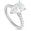 Lb Exclusive 14k White Gold 2.95ct Lab Grown Diamond Ring Lg10 091025 In Silver