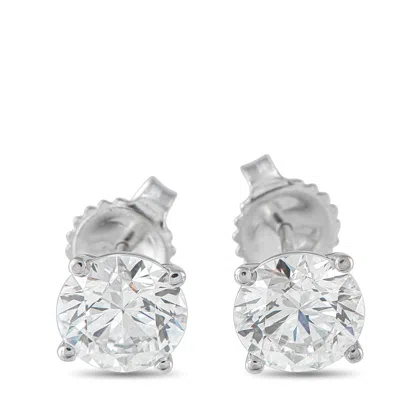 Lb Exclusive 14k White Gold 3.15ct Lab-grown Diamond Stud Earrings Mf03-072225