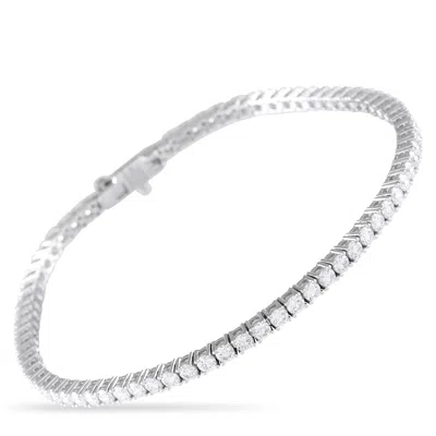 Lb Exclusive 14k White Gold 3.25ct Lab-grown Diamond Tennis Bracelet Mf09-041725
