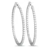 Lb Exclusive 14k White Gold 3.35ct Diamond Inside-out Hoop Earrings In White
