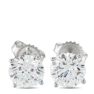 Lb Exclusive 14k White Gold 4.0ct Lab-grown Diamond Stud Earrings Mf02-072225
