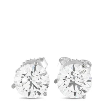 Lb Exclusive 14k White Gold 4.18ct Lab Grown Diamond Stud Earrings Lg02 091225