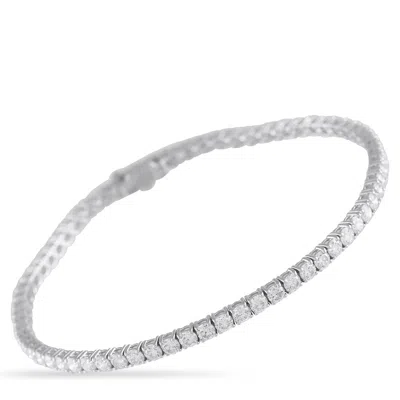 Lb Exclusive 14k White Gold 4.86ct Diamond Tennis Bracelet Mf06-081225