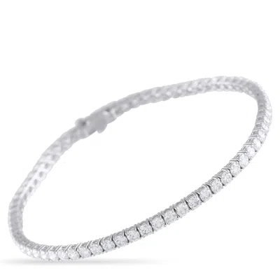 Lb Exclusive 14k White Gold 4.88ct Diamond Tennis Bracelet Mf01-081225