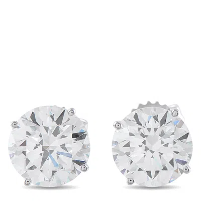 Lb Exclusive 14k White Gold 5.0ct Lab-grown Diamond Stud Earrings Lg12-120825 In Metallic