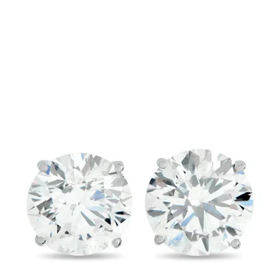 Lb Exclusive 14k White Gold 5.10ct Lab-grown Diamond Stud Earrings Lg18-120825 In Metallic