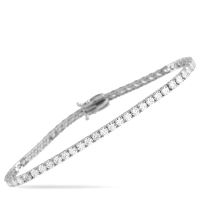 Lb Exclusive 14k White Gold 5.25ct Lab-grown Diamond Tennis Bracelet Lg10-123125 In Metallic